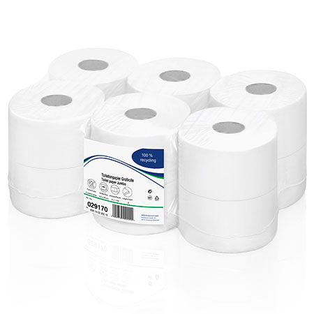 Toilettenpapier Jumbo, 2lag., hochweiß, ZS
